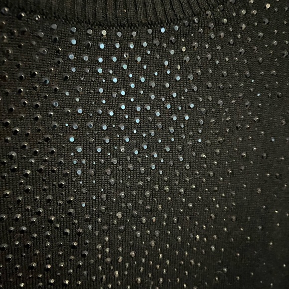 Calvin Klein black scoop neck sparkle sweater - Picture 2 of 3